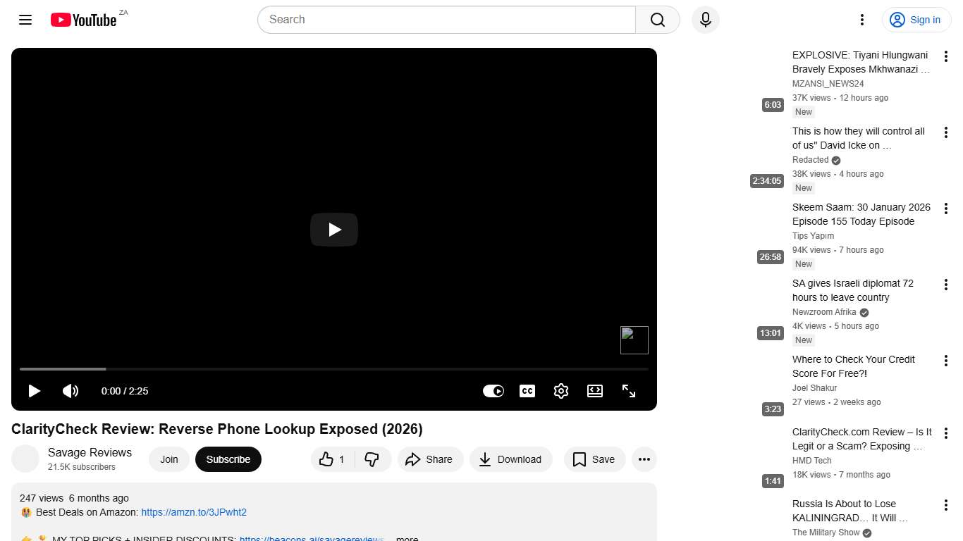 ClarityCheck Review: Reverse Phone Lookup Exposed (2026) - YouTube